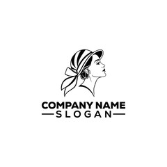 Woman Profile with Laurel Wreath Emblem