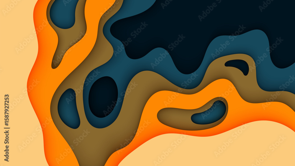 Poster colorful abstract background with vibrant lines and artistic design elements