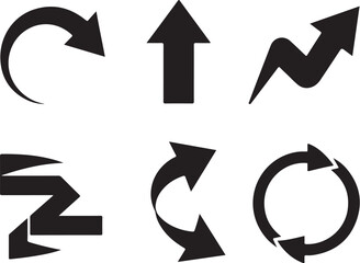 Mixed Direction Arrow Icon Pack | Bold Black Arrows

