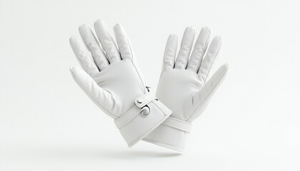 Obraz premium Pair of Elegant White Leather Gloves