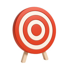 3d dartboard on transparent background