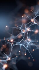 Intricate Network of Luminous Connections in Abstract Digital Art