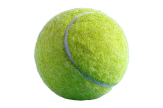 Tennis ball isolated on transparent background
