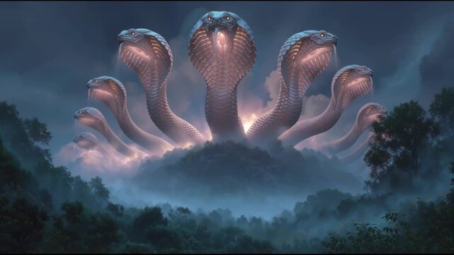 Mysterious Blossoming Tree With Spiritual Auras is a mystical animated background perfect for dark fantasy visuals, ancient mythology reels, or spiritual storytelling scenes.