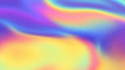 Iridescent fluid wave pattern in soft pastel hues. 90s, Y2K aesthetics, holographic glow, liquid texture. Backgrounds, digital art, modern 2000s summer visuals, creative banner.