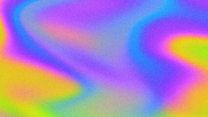 Iridescent abstract grainy gradient wave pattern in pastel neon colors. Psychedelic 80s, Y2K style, vibrant glow, fluid gradients. Backgrounds, posters, digital art, modern 90s, 2000s, Y2K visuals.