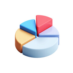 business pie chart (3D Colorful Pie Chart Icon)