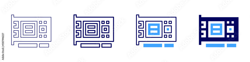Fototapete motion graphics icon in 4 different styles. thin line, line, bold line, duotone. duotone style. edit