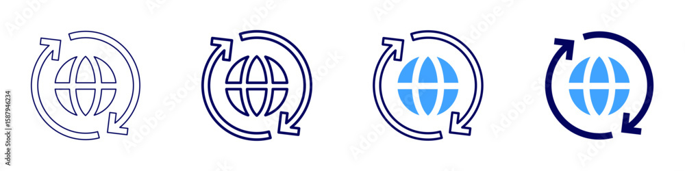 Poster internet assembly icon in 4 different styles. thin line, line, bold line, duotone. duotone style. ed