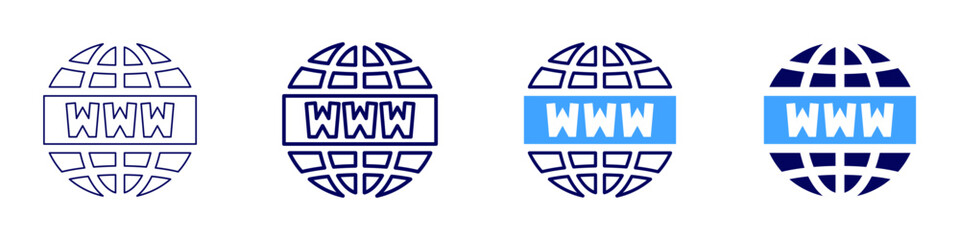 Internet routers icon in 4 different styles. Thin Line, Line, Bold Line, Duotone. Duotone style. Editable stroke