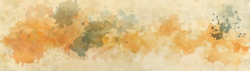 Obraz premium Watercolor Splatter Background, Yellows and Greens, paint , texture