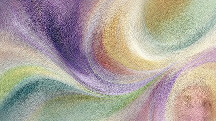 Soft Abstract Wave Design in Pastel Colors with Gentle Swirls