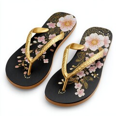 Elegant Floral Design Flip Flops for Stylish Summer Fashion