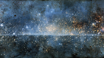 Astrophotography of milky way galaxy stars and night sky cosmic dust nebula deep space exploration view