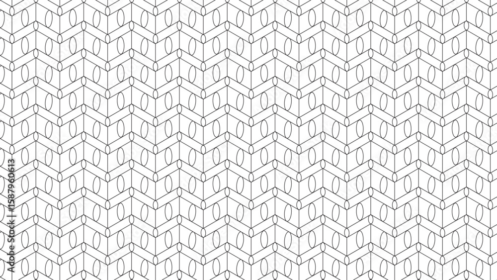 Poster seamless abstract pattern with golden linear elements forming a geometric design on white background