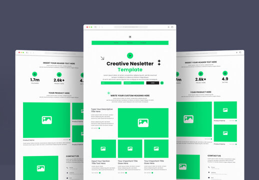 Email Newsletter Wireframe Template