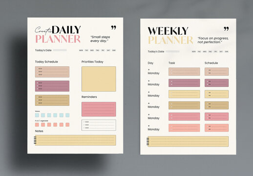 Daily and Weekly Planner Template