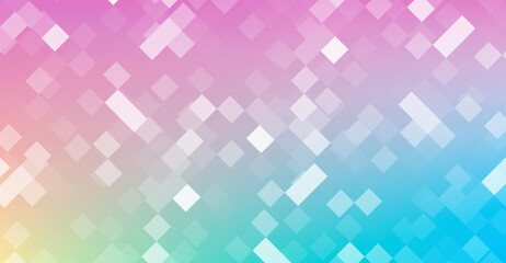 Gradient blend background featuring a pattern of translucent white squares that fade across the pink, blue, and green surface to evoke a sense of modern, ethereal softness