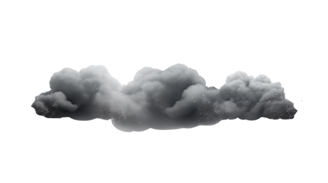 Dark Clouds Floating In The Sky On Transparent Background