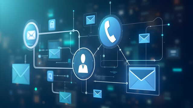 Customer Service Hotline Icons with Modern Support Platform