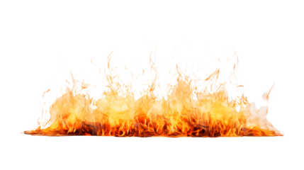 Fire on transparent background