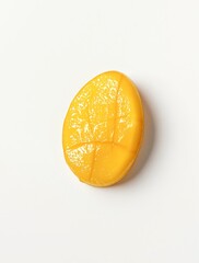 Ripe Mango Slice on White Fresh Summer Fruit Healthy Eating Concept