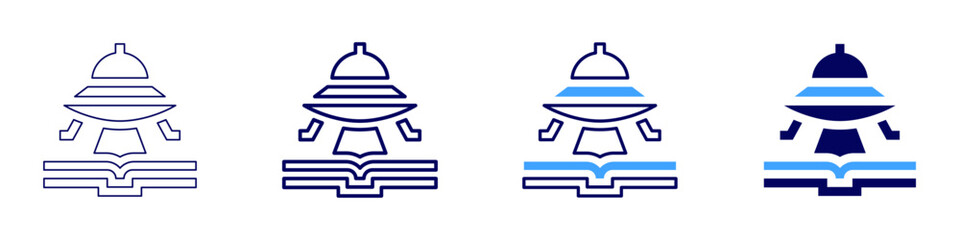 Aliens icon in 4 different styles. Thin Line, Line, Bold Line, Duotone. Duotone style. Editable stroke