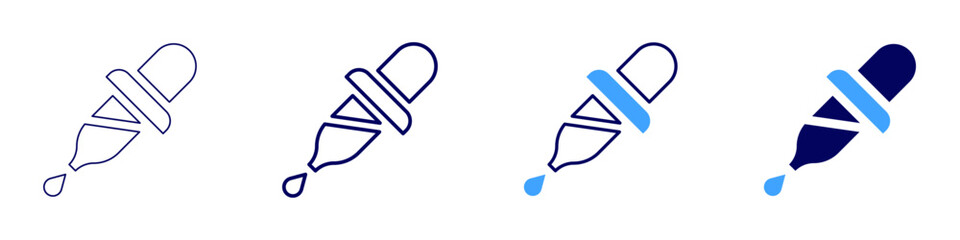 Amino acid icon in 4 different styles. Thin Line, Line, Bold Line, Duotone. Duotone style. Editable stroke