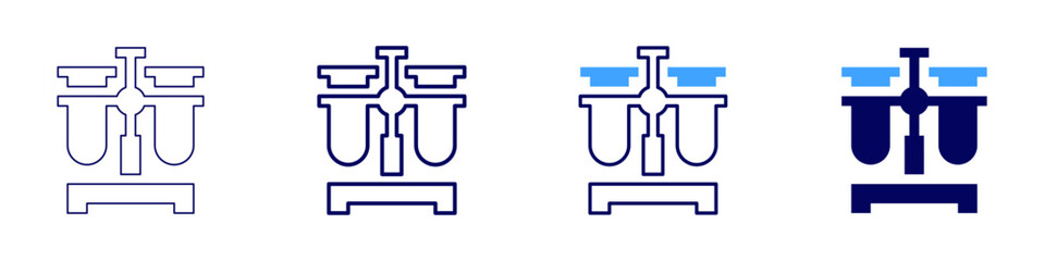 Biomedical engineering icon in 4 different styles. Thin Line, Line, Bold Line, Duotone. Duotone style. Editable stroke