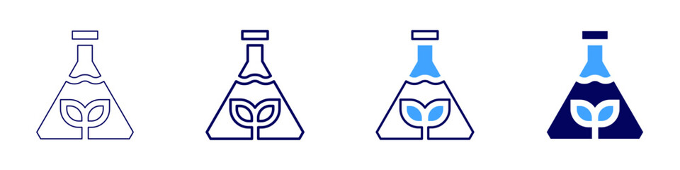 Endoplasmic reticulum icon in 4 different styles. Thin Line, Line, Bold Line, Duotone. Duotone style. Editable stroke