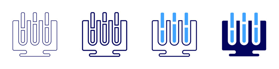 Flask request icon in 4 different styles. Thin Line, Line, Bold Line, Duotone. Duotone style. Editable stroke