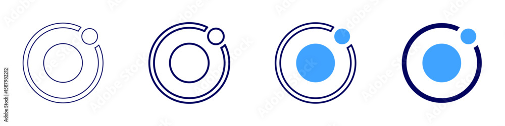 Poster fossil record icon in 4 different styles. thin line, line, bold line, duotone. duotone style. editab
