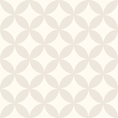 Oriental Seamless Pattern with Geometric Shapes in soft beige tones. Arabic stars mosaic. Vector  Background