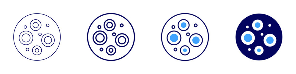 Martian soil icon in 4 different styles. Thin Line, Line, Bold Line, Duotone. Duotone style. Editable stroke