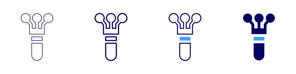 Meiosis process icon in 4 different styles. Thin Line, Line, Bold Line, Duotone. Duotone style. Editable stroke