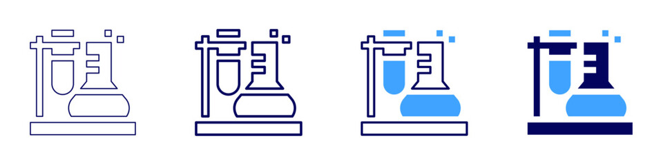 Metal corrosion icon in 4 different styles. Thin Line, Line, Bold Line, Duotone. Duotone style. Editable stroke