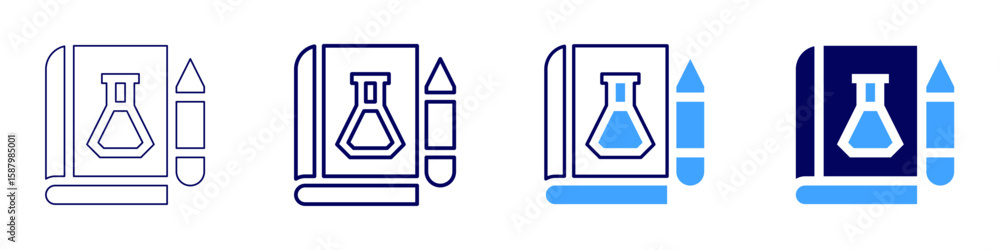 Poster oxide layer icon in 4 different styles. thin line, line, bold line, duotone. duotone style. editable