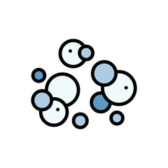Soap foam cloud with bubbles. Color icon of washing. Illustration of cleanser, detergent, shampoo, liquid soap, gel. Isolated vector symbol of cleaning and cleanliness.