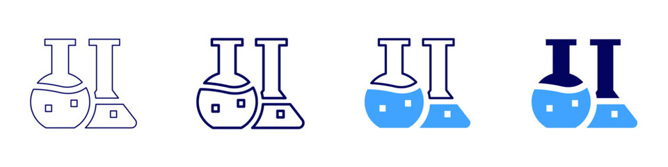 Vacuum filtration icon in 4 different styles. Thin Line, Line, Bold Line, Duotone. Duotone style. Editable stroke