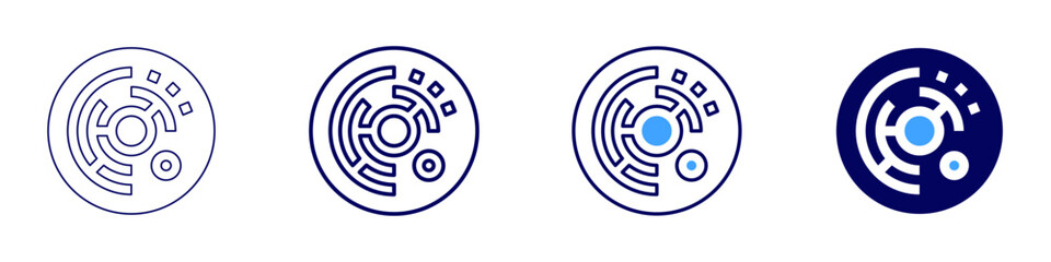 Yeast culture icon in 4 different styles. Thin Line, Line, Bold Line, Duotone. Duotone style. Editable stroke