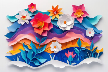 Abstract background with flowers