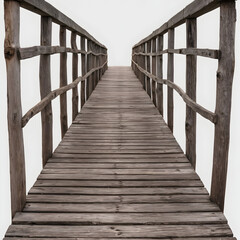 Obraz premium Wooden Footbridge Leads to the Horizon