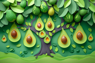 Avocado fruit vector illustrator