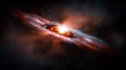 Stunning cosmic explosion in a colorful nebula, showcasing vibrant colors and celestial phenomena