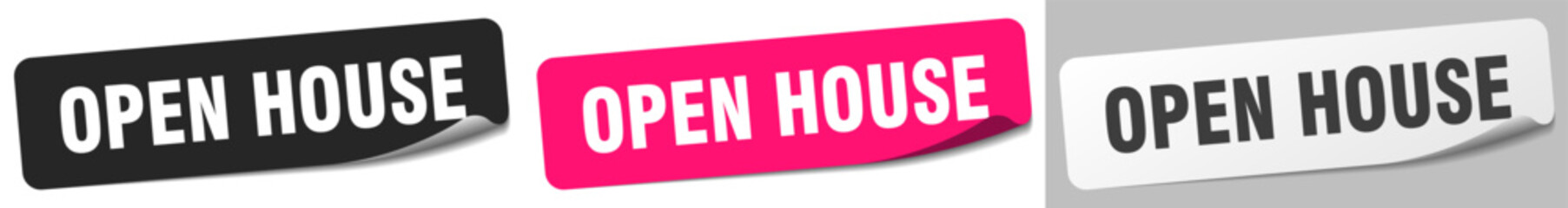 open house sticker. open house sticker set on white background
