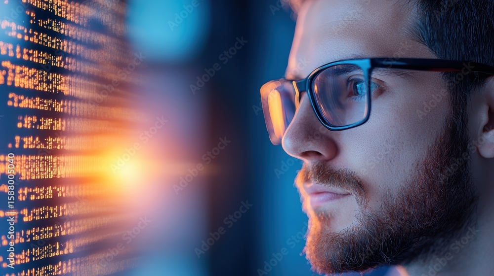 Poster software digital transformation with software engineers developing enterprise solutions.