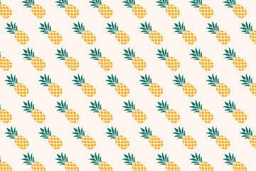 Pineapple doodle pattern background. Seamless pineapple pattern. Pineapple pattern background set. Seamless pineapple doodle drawing background pattern