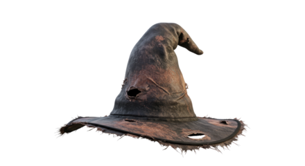 Old Worn Witchs Halloween Hat.