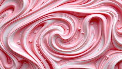 Pink and White Swirled Marbled Candy Closeup
