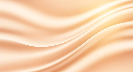 Soft peach and orange silk fabric waves with a gentle light glow